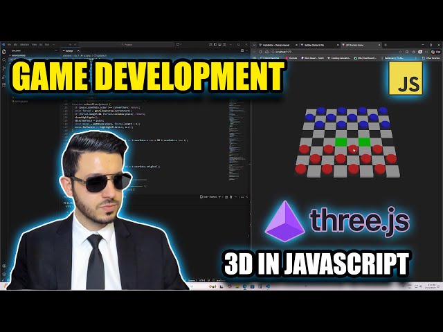 Three.js Checkers Game – Adding Game Pieces & Clean Architecture | Episode 3
