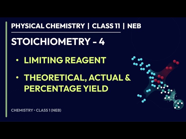 Limiting Reagent, Theoretical, Actual & Percentage Yield | Stoichiometry - 4 |Chemistry NEB Class 11