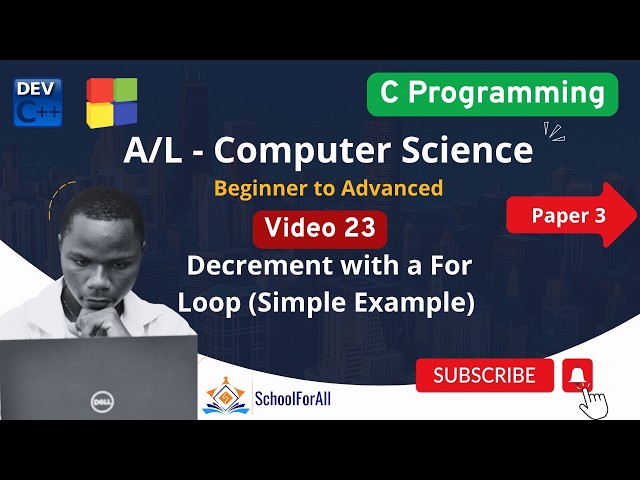 Video 23 Decrement with a For Loop Simple Example