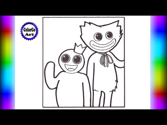 Roblox Rainbow Friends Coloring pages/Poppy Playtime Coloring @colorgoart Johnning WHAT THE HELL NCS