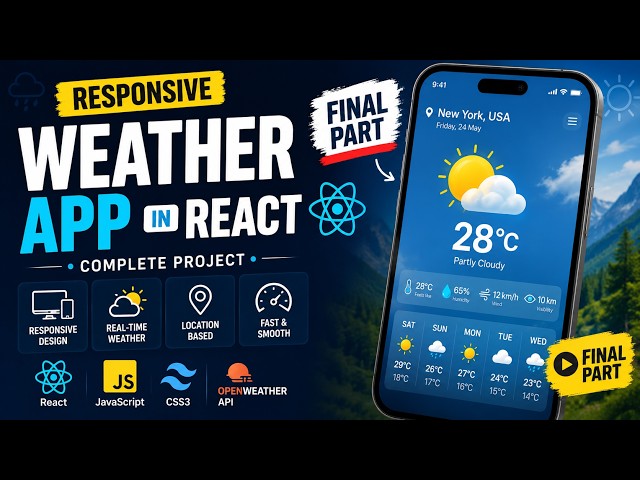 Build a Responsive Weather App in React | Final Part
