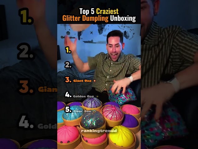 Top 5 Craziest Glitter Dumpling Unboxing Moments 🥟✨ #shorts #usa