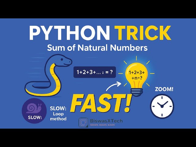 🐍 Python Trick to Find Sum of Natural Numbers FAST!💡
