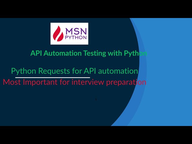 API Automation testing with python requests module part 1