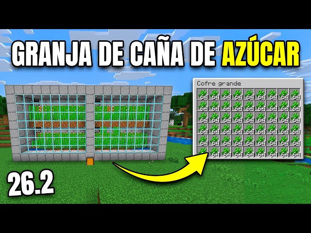 Automatic Sugar Cane Farm - Minecraft Java/Bedrock 26.2+