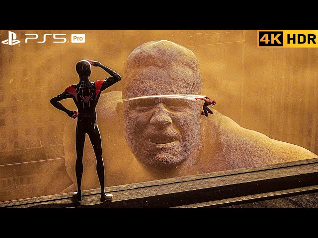 (PS5 PRO) Team Spiderverse Join to Take Down Sandman Spiderman 2 | 4K HDR