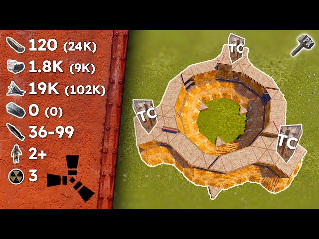 Internally Disconnectable 3 TC Coreless Donut BUNKER | RUST Base Design 2023 - 2025