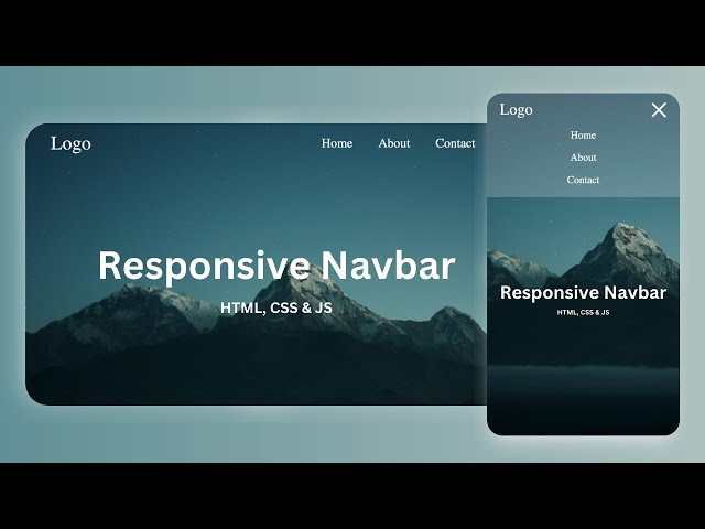 How To Create a Responsive Navbar Using HTML, CSS & JS | Step By Step Tutorial