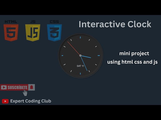 create Clock using Html Css and JavaScript in 2025 | mini project for beginners
