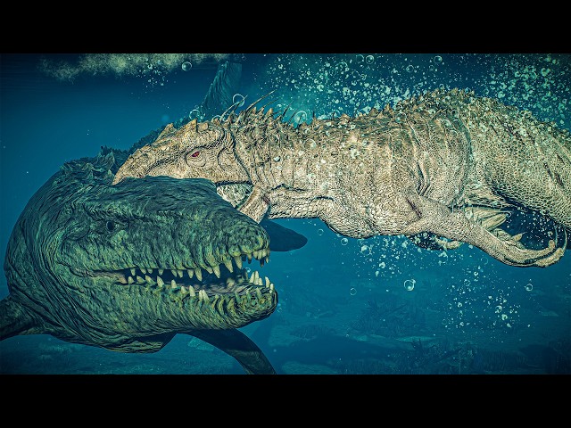 Indominus Rex vs Mosasaurus – Epic Ocean Revenge | Best Fights vs All Marine Reptiles | JWE2 Mods