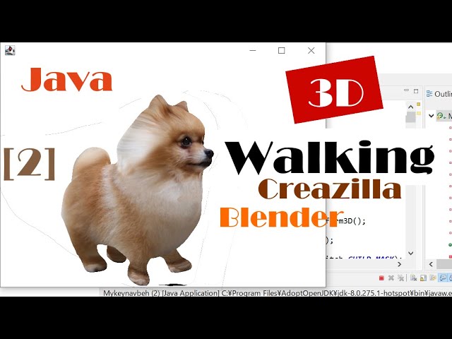 Java 3D: How to Make a Walking .obj Pomeranian Dog Model (with Source Code)