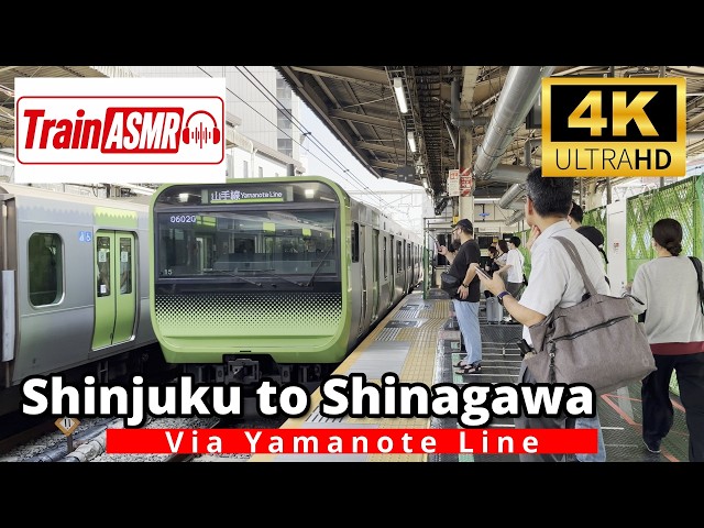 JR Yamanote Line Ride from Shinjuku to Shinagawa | Relaxing Tokyo Train ASMR 🚆