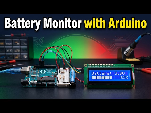 Battery Level Monitor Using Arduino Uno, 18650 Battery & LCD Display | Real-Time Battery Indicator