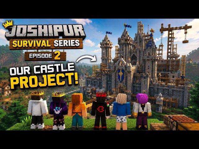 Minecraft Joshipur Part 2 | Starting a mega build castle project🛑 #gaming  #minecraft #survival