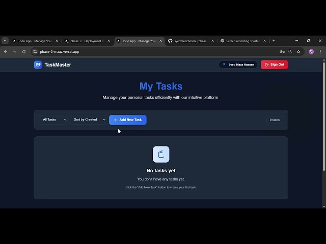 Todo App Project Demo 🔥 | Full-Stack Web App | Phase 2 Hackathon