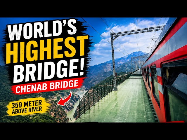 World’s Highest Railway Bridge 😱 | Chenab Bridge India 