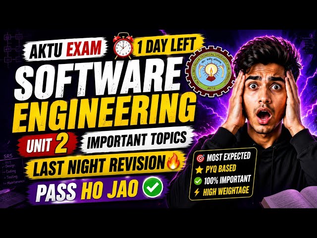 Software Engineering Unit 2 😱 | Last Night Revision AKTU |