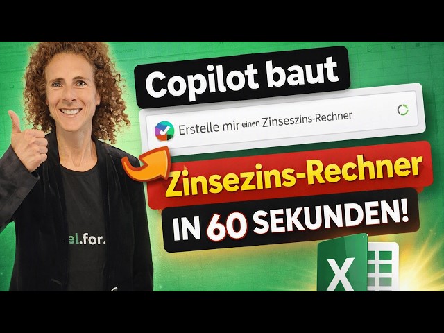 Excel Copilot builds my compound interest calculator in 60 seconds – completely automatically!