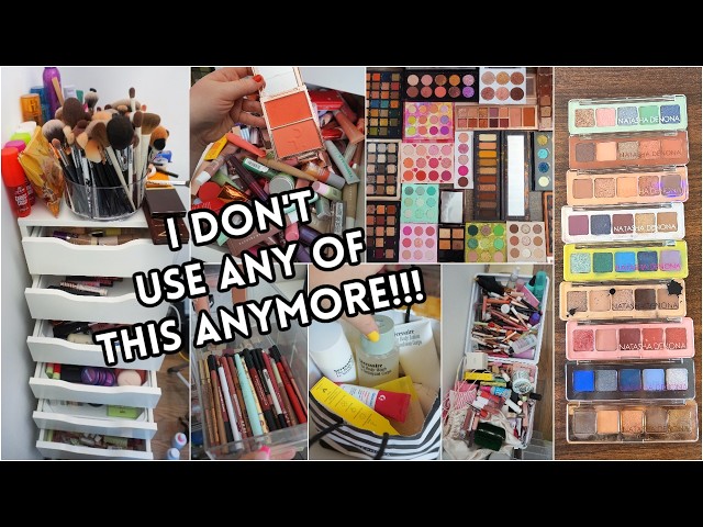 DECLUTTERING & THROWING AWAY MOST OF MY MAKEUP!!