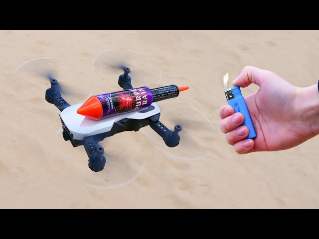 Experiment: RC Drone vs XXL Rocket !