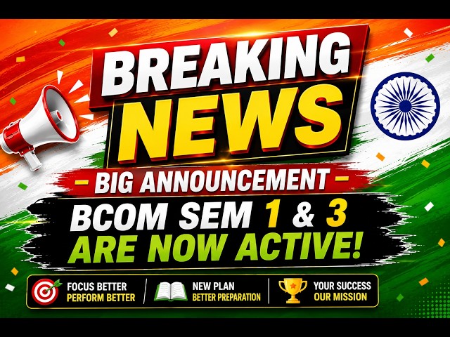 big announcement bocm sem-1,3   bcom class  big update  bcom class du sol ncweb regular bcom