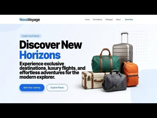 Build a Modern Travel Website (HTML & CSS) | Responsive Landing Page Tutorial