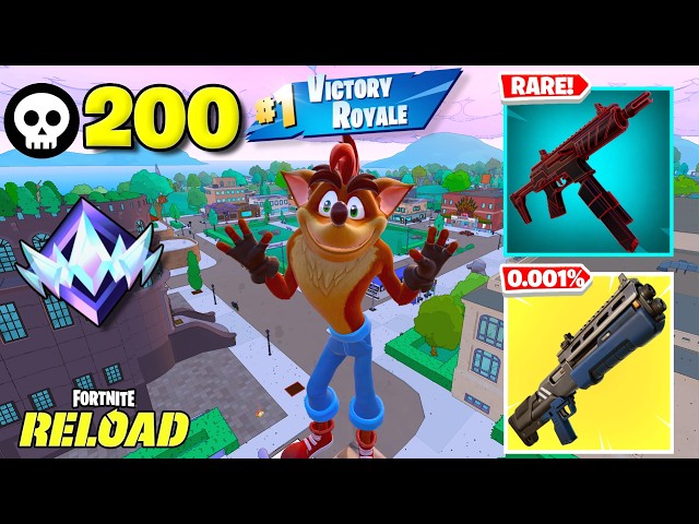 NEW CRASH BANDICOOT SKIN! 200 Elimination Solo "RELOAD" Gameplay Wins (Fortnite Chapter 7 Season 4)