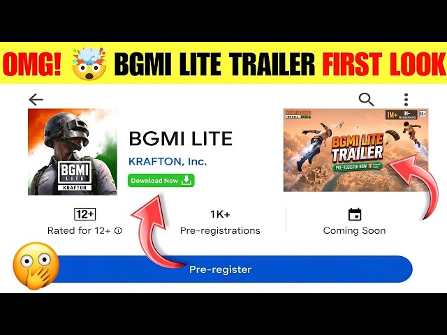 FIRST LOOK 🤩|| BGMI Lite  Pre Registration Start | Link is here | Bgmi Lite Trailer | Bgmi Lite News