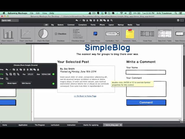 Development of a Simple Blog App