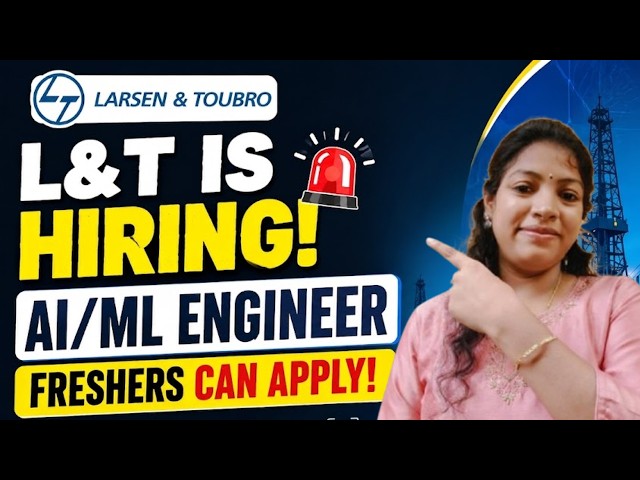 L&T Hiring AI/ML Engineers 🚨 | Freshers Can Apply | 0–2+ Years | Python, GenAI, Azure AI Jobs 2026