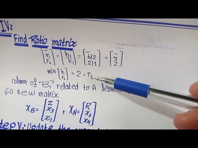 Operation research 2 topic Revised simplex method of question 1