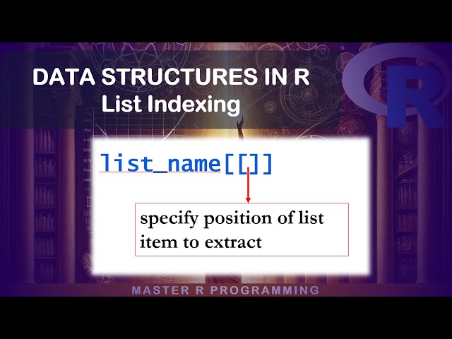 Data Structures in R - LIST INDEXING (Access elements in a List)