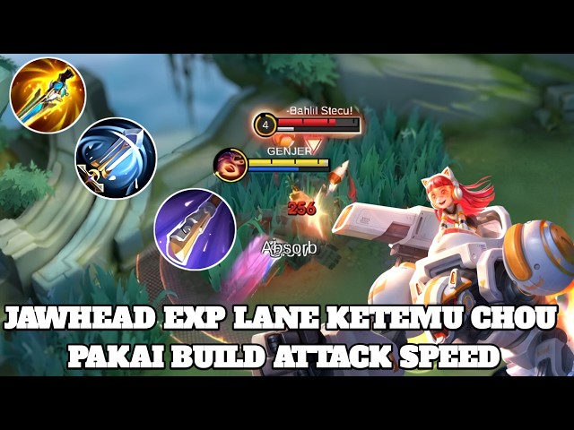 JAWHEAD EXP LANE VS CHOU ❗ JAWHEAD WITH ATTACK SPEED BUILD IS ACTUALLY INSANE