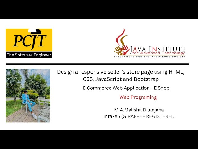 Web Project Task 15| 1st Year | Semester 01 | Java Institute |