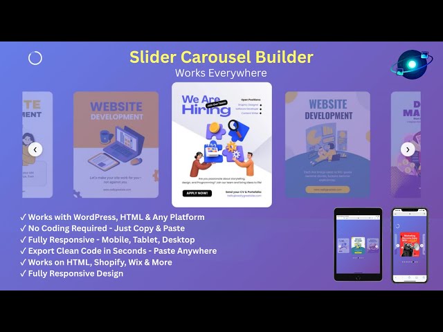 Slider Carousel Responsive Builder live preview