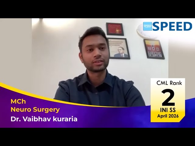 CML Rank 2 , INI SS APR 2026 , MCH Neuro surgery , Dr Vaibhav kuraria |SPEED|