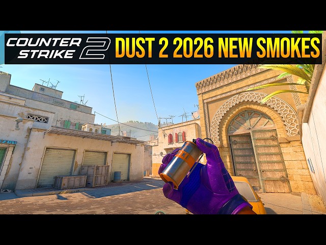 10 MUST KNOW Level 10 Smokes For Dust 2 (2026) - CS2 Mirage Smokes Guide & Tutorial (EASY)