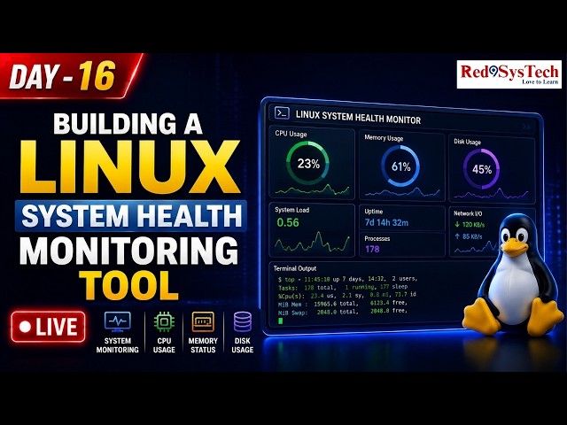 Linux Monitoring Project Every DevOps Engineer Should Build | Live Hands on | Q & A | Red9SysTech