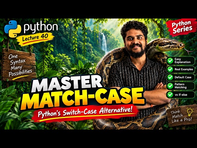 Python Match-Case Explained 🔥 | The Switch-Case Alternative in Python | Python Tutorial