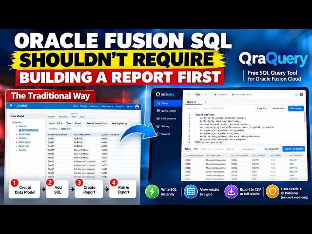 Run SQL Directly Against Oracle Fusion Cloud with OraQuery | Fast, Simple & Free