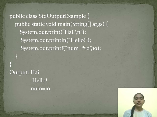 Standard input/output streams in java programming