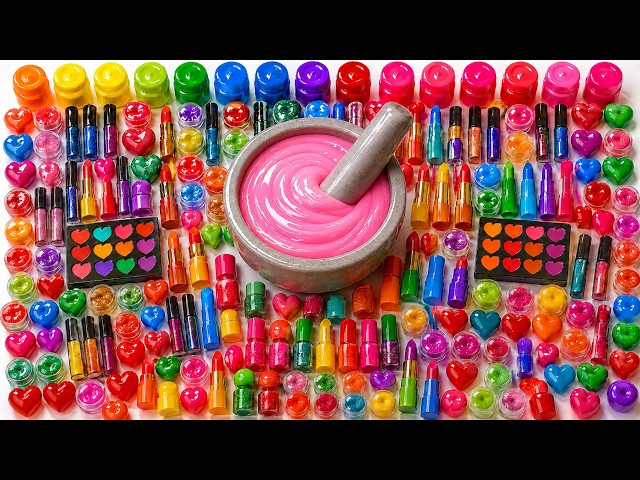 🔴LIVE Satisfying Slime ASMR 🌈  DIY How To Make Glossy Rainbow Slime Mixing Makeup Lipstick Glitters