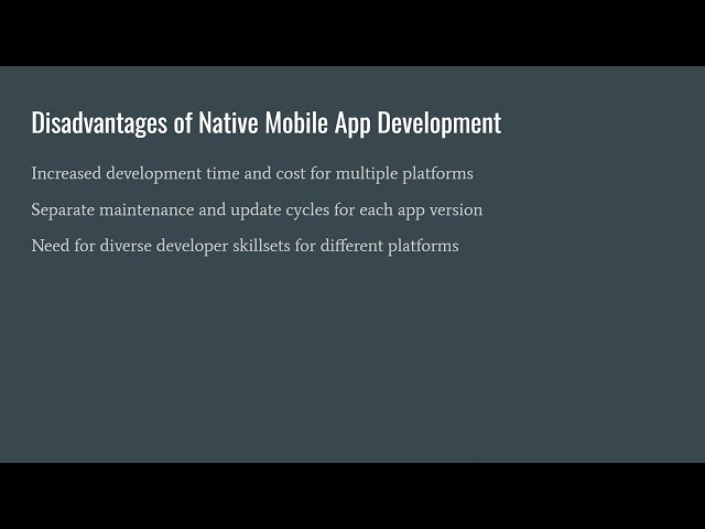 Native vs Cross Platform Mobile App Development