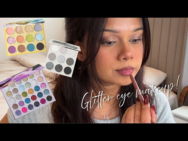 EASY GLITTER EYE MAKEUP TUTORIAL