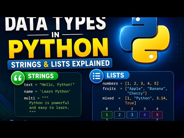 Session 3: Python Data types ( Part -2) - Strings & Lists 