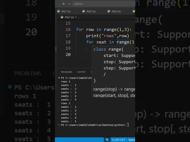 Nested loops in python @Mahitechintelugu-s9o