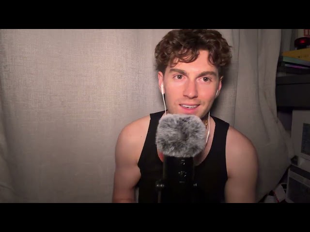 ASMR speaking and whispering to you with relaxing hand movements and gently blowing on you
