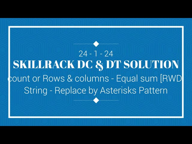 SKILLRACK DAILY CHALLENGE AND DAILY TEST SOLUTION | 24-01 | C++ | Java | Python
