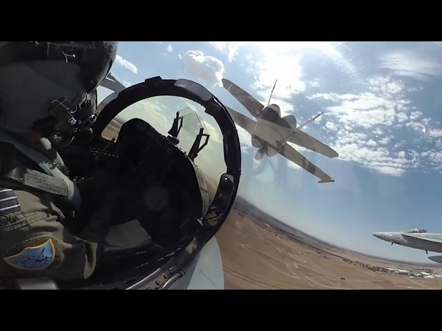 RAAF 2OCU "The Flying Tigers" 4 Ship Formation Display Team 360 Footage