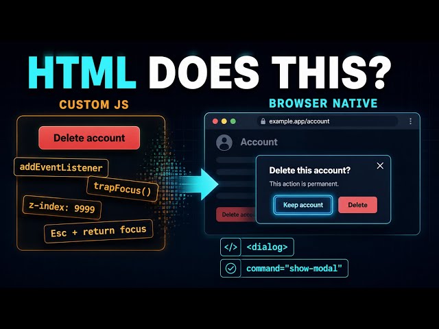 You Don't Need JavaScript for This Anymore | Modern HTML Explained
